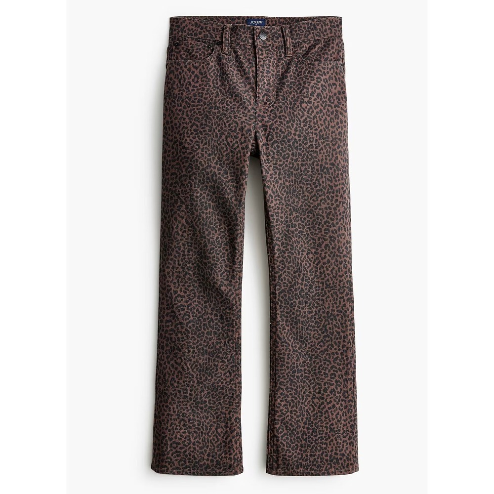 J.Crew Factory | NWOT Leopard Mid-Rise Flare Crop Jeans | Sz 26